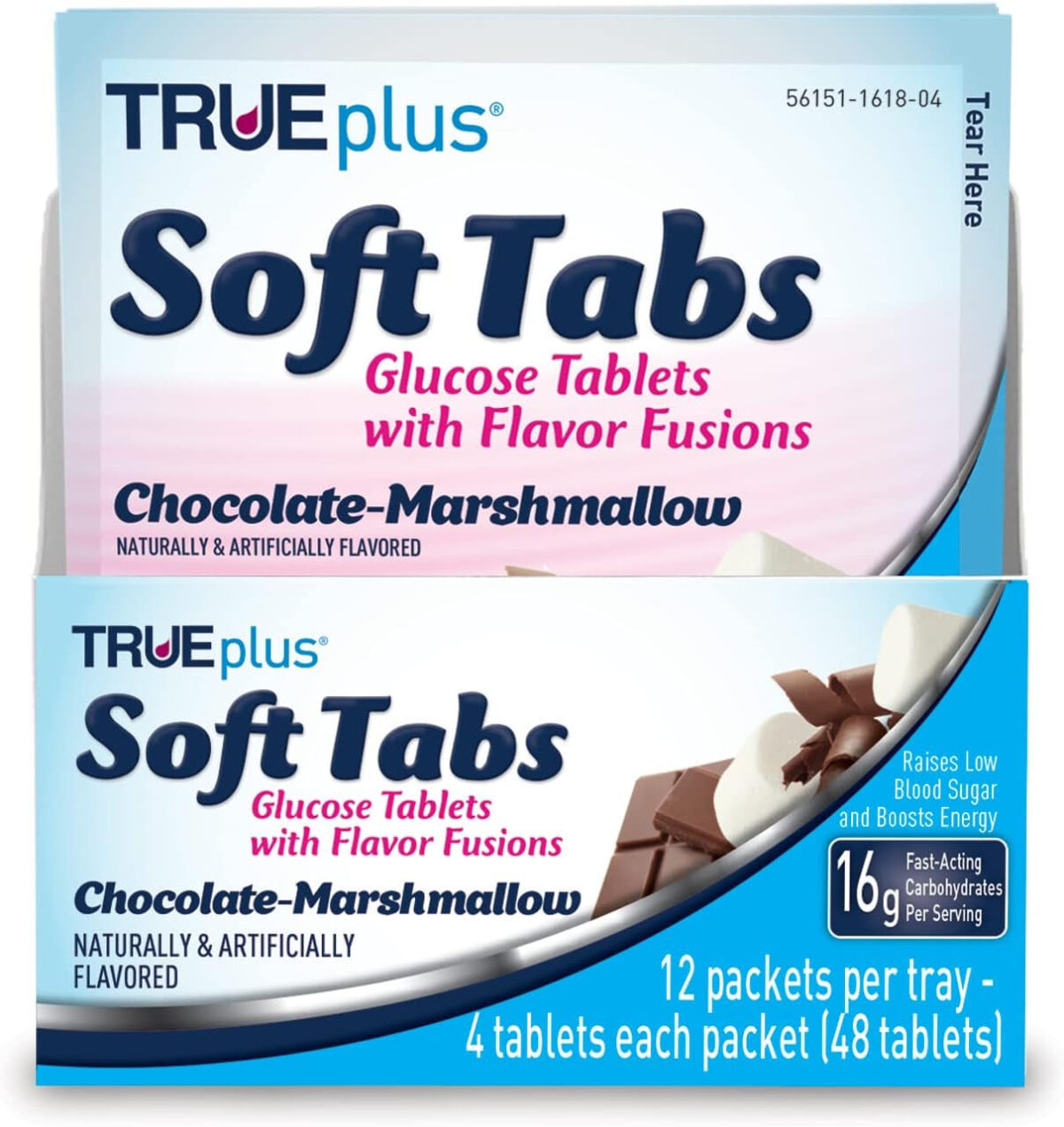 ® Soft Tabs Glucose Tablets – 12 Packs – 48 Tabs (Chocolate Marshmallow)