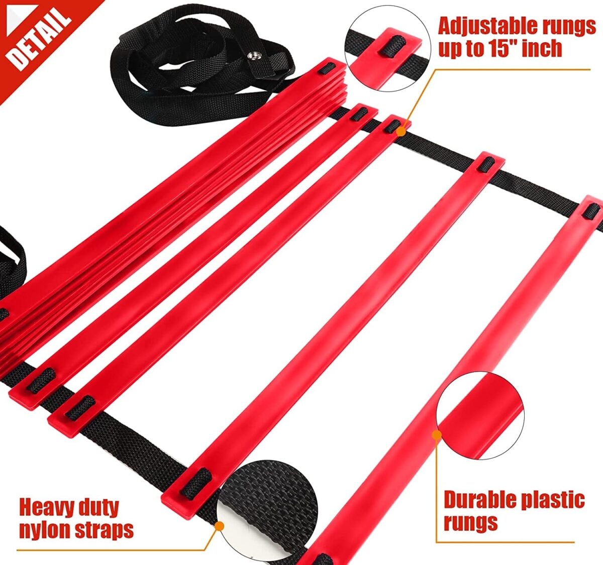 "Get Faster and Fitter with the Teenitor Agility Ladder - Perfect for Soccer, Football, and Speed Training - Includes Carry Bag and Training Guide!"