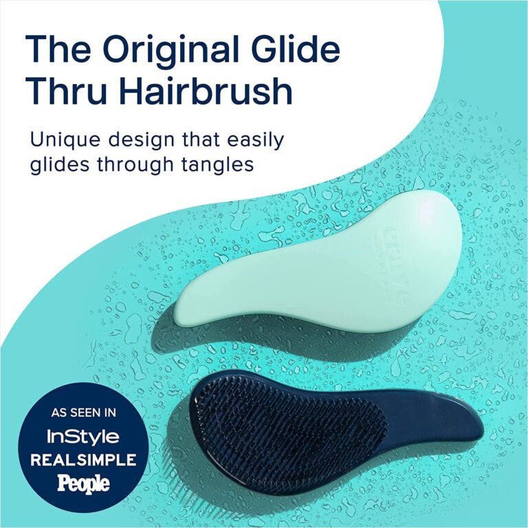 "Crave Naturals Glide Thru Detangling Brush - The Ultimate Hair Detangler for All Hair Types - Perfect for Adults, Kids, Men, and Women - Achieve Smooth, Tangle-Free Hair in Seconds - Ideal Stocking Stuffer in Gorgeous Turquoise Color"