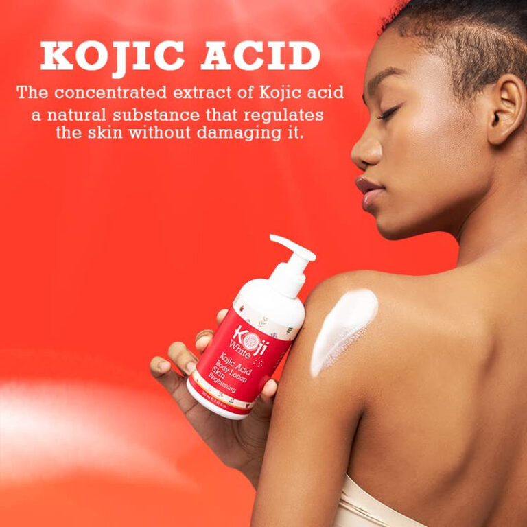 Kojic Acid Skin Brightening Body Lotion - Daily Moisturizer & Glowing Skin, Dark Spots, Boost Hydrating, Sun Damage Skin, Uneven Skin Tone, Paraben-Free, Vegan, 8.45 Fl Oz Bottle