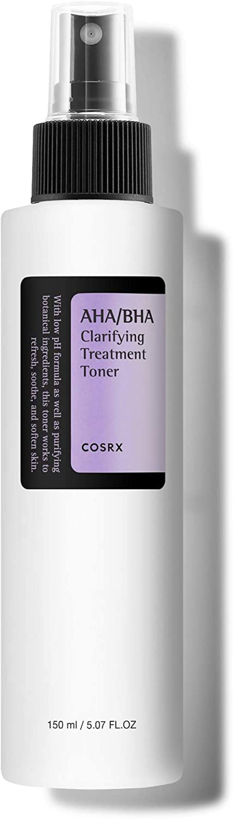 COSRX AHA/BHA Treatment Toner, Facial Exfoliating Spray for Whiteheads, Pores, and Uneven Skin, 5.07 Fl.Oz/ 150Ml, Not Tested on Animals, No Parabens, No Sulfates, No Phthalates, Korean Skincare