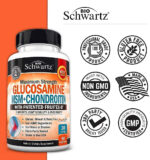 Glucosamine Chondroitin MSM 2,110Mg Joint Support Supplement with Turmeric Curcumin for Daily Relief & Healthy Inflammatory Response - Hands, Back & Knee Joint Health for Adults - 90 Capsules