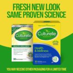 Culturelle Health & Wellness Daily Probiotic for Women & Men - 30 Count - 15 Billion Cfus & a Proven-Effective Probiotic Strain Support Your Immune System- Gluten Free, Soy Free, Non-Gmo - Free & Fast Delivery