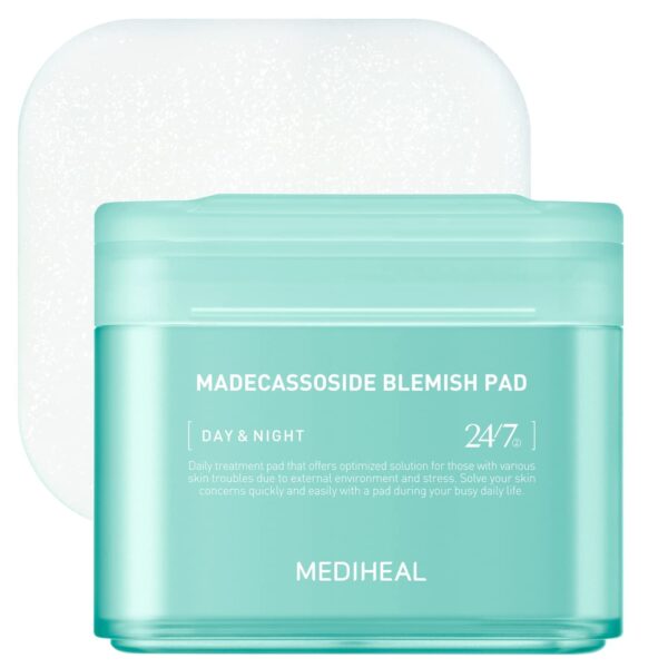 MEDIHEAL Madecassoside Cotton Facial Pads - Toner Pads with Centella Asiatica to Improve Uneven Skin Tone - Vegan Face Gauze Pads, 100 Pads