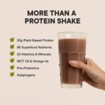 "Boost Your Health with Vitahustle Superfood Plant Protein & Greens Shake - Packed with Probiotics, Ashwagandha, and Essential Vitamins for a Delicious and Nutritious Meal Replacement - Indulge in the Rich and Decadent Chocolate Cacao Flavor!"