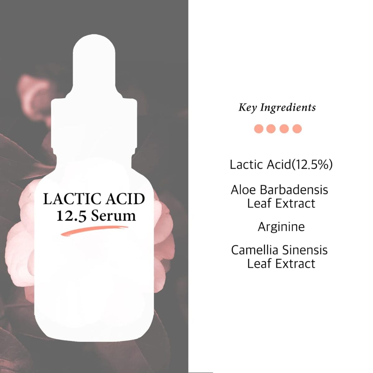 Lactic Acid 12.5% Hydrating Serum with Botanical Extracts - Gentle Skin Renewal and Radiance, Enhanced with Aloe Vera and Green Tea, Soothes and Balances for a Glowing Complexion, 1 Fl Oz (30Ml) Cos De BAHA