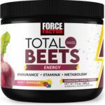 "Power up Your Energy and Stamina with Force Factor Total Beets Energy Drink Mix - Supercharge Your Circulation and Boost Performance with Superfood Beet Root Powder!"