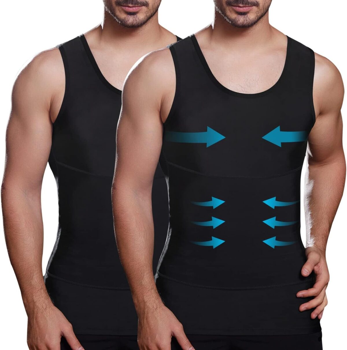 "Instant Transformation: Lgtfy Men's Slimming Body Shaper Vest - Sculpt Your Silhouette in Seconds!"