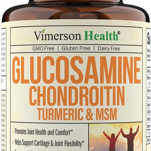 Glucosamine Chondroitin MSM Turmeric Boswellia - Joint Support Supplement. Antioxidant Properties. Helps with Inflammatory Response. Occasional Discomfort Relief for Back, Knees & Hands. 90 Capsules