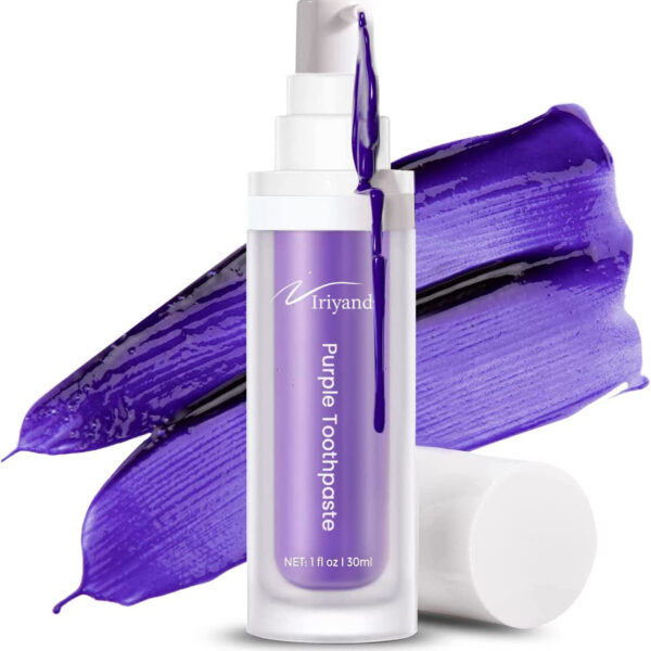 "Ultra-Whitening Purple Toothpaste - Say Goodbye to Stains and Hello to a Radiant Smile!"