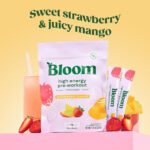 "Boost Your Workout with Bloom Nutrition's Strawberry Mango High Energy Preworkout Sticks!"