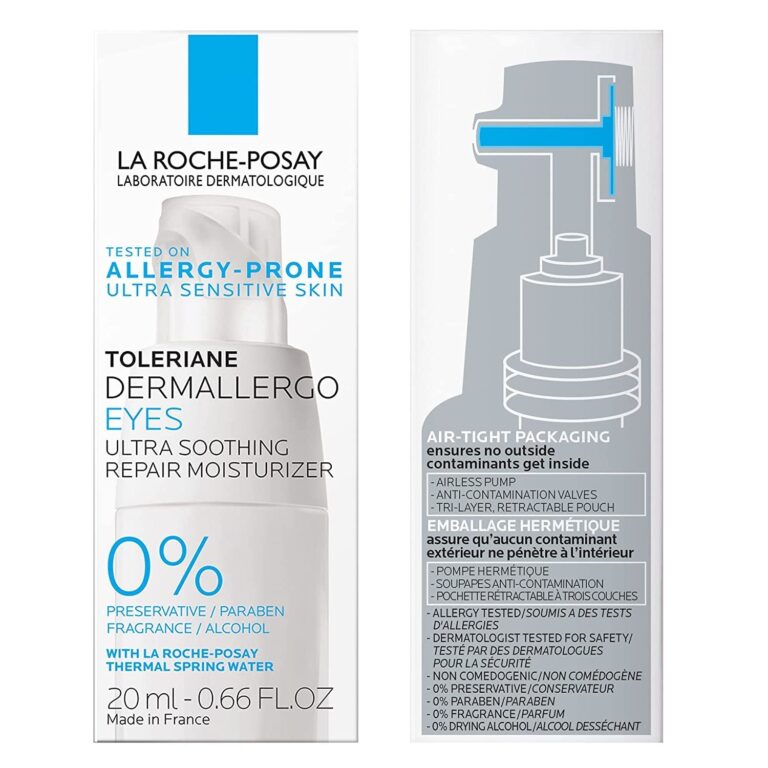 La Roche-Posay Toleriane Dermallegro Eye Cream Soothing Repair Moisturizer, Soothes and Comforts Sensitive Skin, Allergy Tested, Fragrance Free, Alcohol Free, Formerly Toleriane Ultra Eyes - Free & Fast Delivery