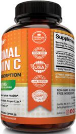 "Boost Your Immune System and Collagen Production with Nutriflair Liposomal Vitamin C - High Absorption, Fat Soluble Capsules for Maximum Benefits, Non-GMO, Vegan Formula"