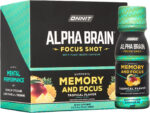 Alpha BRAIN Focus Energy Shot Supplement - Energy, Focus, Mood, Stress, Brain Booster Drink - Tropical (2.5 Fl Oz, 6 Ct)