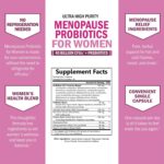 Menopause Support Probiotics for Women - Natural Menopause Relief for Hot Flashes Night Sweats Mood Swings and Hormone Balance - Menopause Supplements for Women with Astragalus - 30 Count 30 Servings