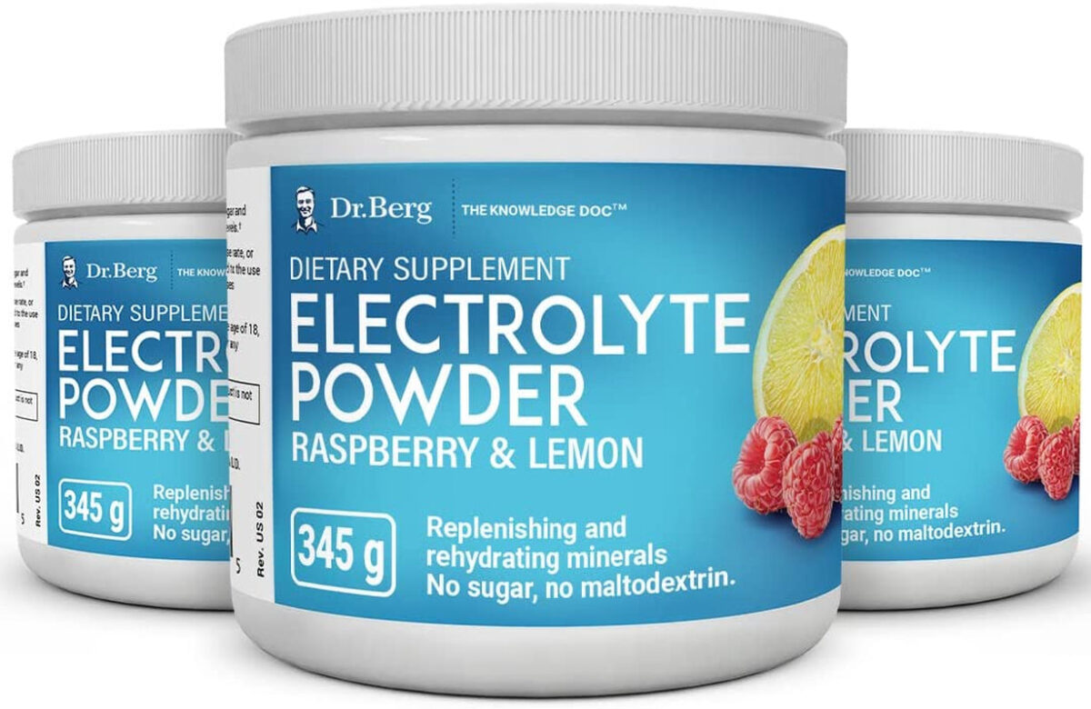 Dr. Berg'S Original Keto Electrolytes Powder - Sugar Free Electrolyte Powder - No Maltodextrin - Hydration Powder - Raspberry Lemon 50 Servings - Free & Fast Delivery - Free & Fast Delivery