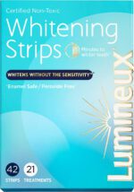 "Get a Bright and Beautiful Smile with Lumineux Teeth Whitening Strips - 21 Treatments for Whiter Teeth, Sensitivity-Free!"