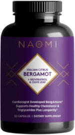 Bergamore plus Resveratrol, Award-Winning Cardiologist Developed, Supports Normal Cholesterol & Healthy Cellular Function, Bergamot W/ 7 Key Polyphenols, Resveratrol & Olive Leaf, 30-Day Supply