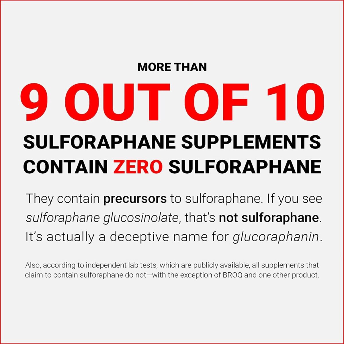 BROQ - the Gold Standard of Sulforaphane Supplements - More than 2X Any Other Product - See Independent Lab Tests - the World’S Only High Potency Natural Stabilized Sulforaphane - Same as Prostaphane