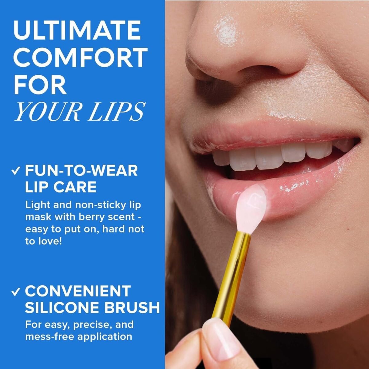 "Maree Hydrating Overnight Lip Mask with Hyaluronic Acid & Coconut Oil"