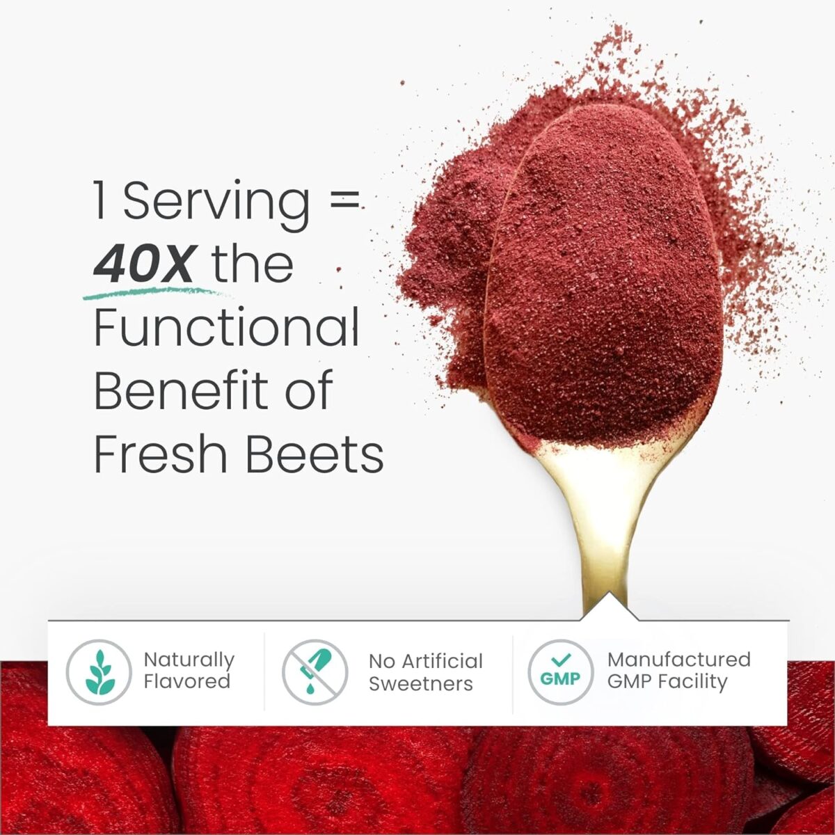 Superbeets Beetroot Powder - Nitric Oxide Boost for Blood Pressure, Circulation & Heart Health Support - Non-Gmo Superfood Supplement - Original Apple Flavor, 30 Servings