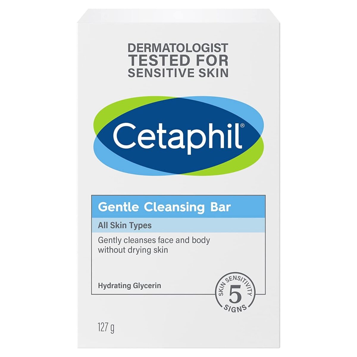 CETAPHIL Gentle Cleansing Bar, 4.5 Oz , Nourishing Cleansing Bar for Dry, Sensitive Skin, Non-Comedogenic, Non-Irritating for Sensitive Skin - Free & Fast Delivery