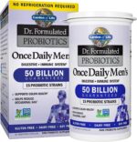 Garden of Life Probiotics for Men - Dr Formulated 50 Billion CFU Probiotic + Prebiotic Fiber for Men’S Digestive & Immune Health, 15 Strains, Daily Constipation Relief, Gas & Bloating, 30 Capsules - Free & Fast Delivery