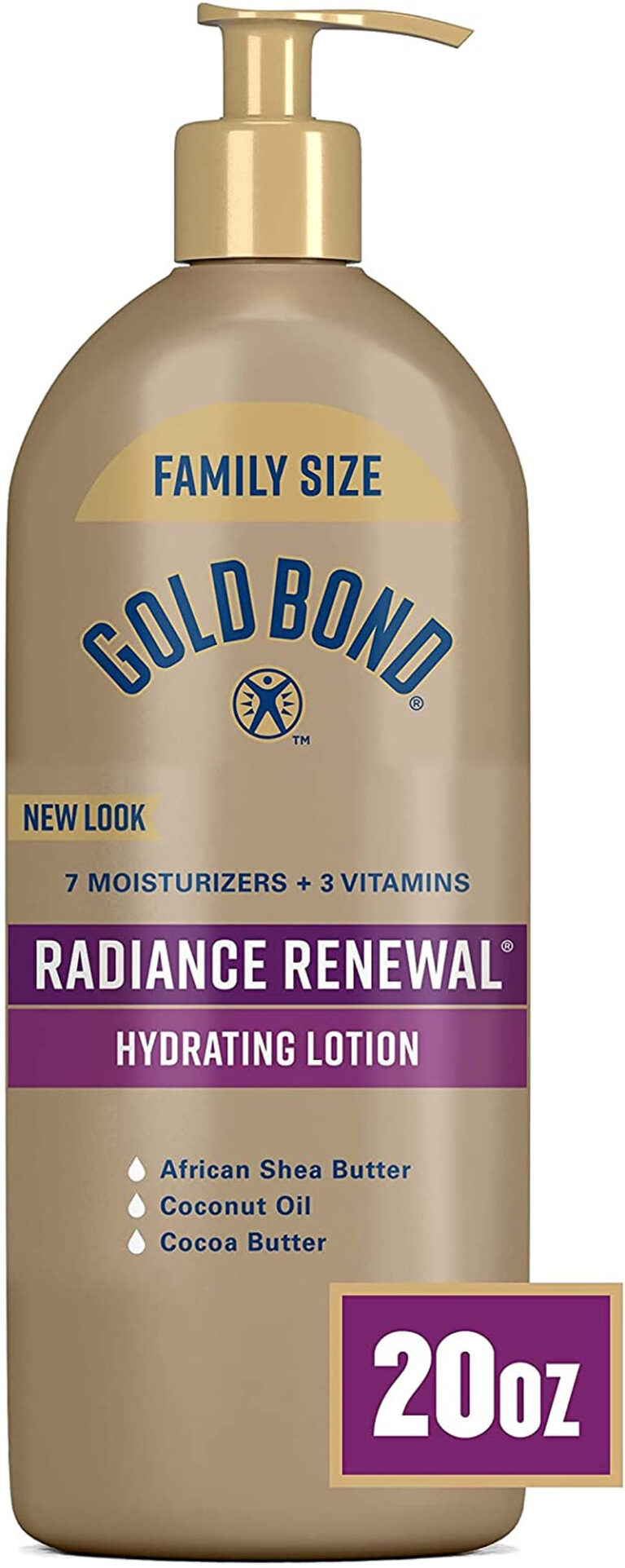 Gold Bond Radiance Renewal Hydrating Lotion, 20 Oz., for Visibly Dry Skin, Family Size