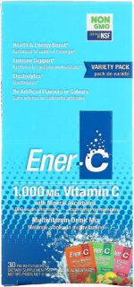 Ener-C Orange Multivitamin Drink Mix, 1000Mg Vitamin C, Non-Gmo, Vegan, Real Fruit Juice Powders, Natural Immunity Support, Electrolytes, Gluten Free, 30 Count (Pack of 1) - Free & Fast Delivery - Free & Fast Delivery