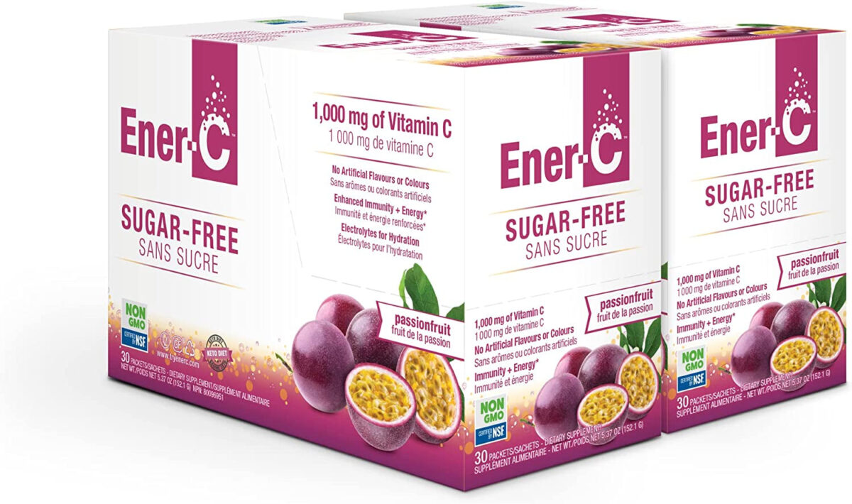 Ener-C Orange Multivitamin Drink Mix, 1000Mg Vitamin C, Non-Gmo, Vegan, Real Fruit Juice Powders, Natural Immunity Support, Electrolytes, Gluten Free, 30 Count (Pack of 1) - Free & Fast Delivery - Free & Fast Delivery