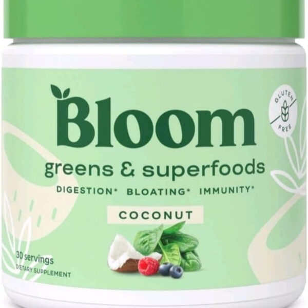 "Revitalize your Health with -Bloom- Coconut Nutrition Greens and Superfoods Powder (5.8 oz)"