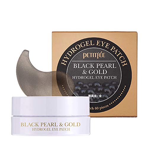 Black Pearl & Gold Hydrogel Eye Patch, 60 Patches, Petitfee