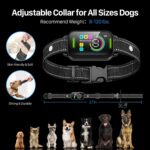 Dog Bark Collar, DINJOO Bark Collar for Large Medium Small Dogs,Smart Bark Collar,Rechargeable anti Barking Training Collar with 8 Adjustable Sensitivity,Bark Shock Collar with Beep Vibration