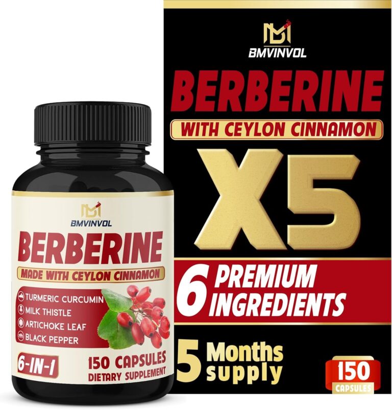 Berberine with Ceylon Cinnamon, Turmeric, Milk Thistle, Artichoke, Black Pepper - 150 Count - Pack of 1