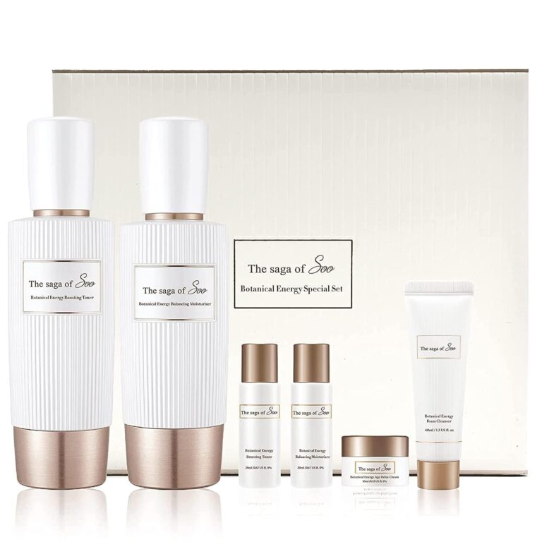 "Revitalize Your Skin with Sooryehan's Botanical Energy - Korean Skincare Gift Set, featuring Toner, Moisturizer, Cream, and Cleanser (360 Ml / 12.17 Fl Oz) - Perfect Christmas Gift!"