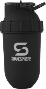 "SHAKESPHERE Tumbler: The Ultimate Protein Shaker and Smoothie Cup - 24 Oz of Blending Perfection, No Blending Ball Needed! - Fuel Your Workout with a Bladeless Blender Cup - Pre Workout Mixer for the Gym - Elegant Rose Gold Design"