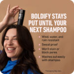 BOLDIFY Hair Fibers (56G) Fill in Fine and Thinning Hair for an Instantly Thicker & Fuller Look - Best Value & Superior Formula -14 Shades for Women & Men - DARK BROWN