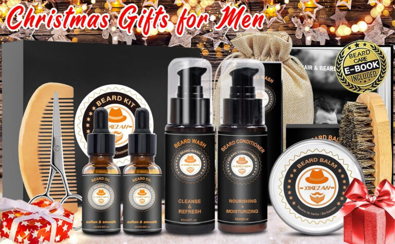 "Ultimate Beard Care Kit: Upgrade Your Grooming Game with Beard Conditioner, Oil, Balm, Brush, Shampoo, Comb, Scissors, and More! Includes Stylish Storage Bag and Exclusive Beard E-Book. Perfect Beard Care Gifts for Men."