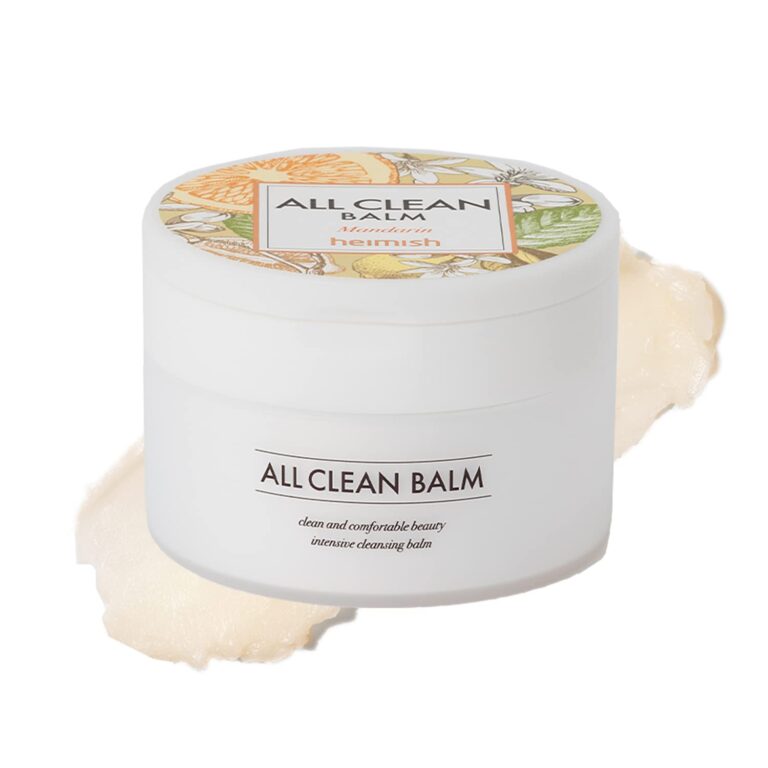 Heimish All Clean Balm Mandarin - 4.0 Fl Oz/120Ml - Transforming Cleansing Balm to Oil and Milk - Removes Waterproof Makeup, Blackheads, Sebum - Mild Cleansing - Refreshing Citrus Scent - Natural Color - Vegan - Korean Skincare