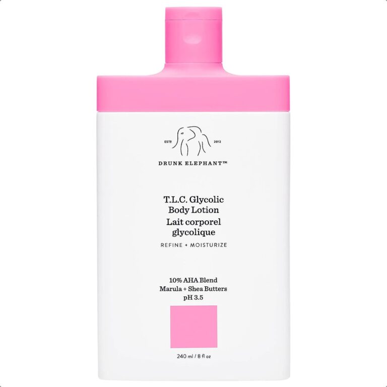 Drunk Elephant T.L.C. Glycolic Body Lotion with Marula and Shea Butters. Refining and Moisturizing for Healthy Skin (240 Ml / 8 Fl Oz)