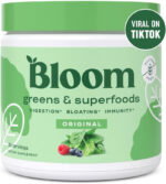 Bloom Nutrition Green Superfood | Super Greens Powder Juice & Smoothie Mix | Complete Whole Foods (Organic Spirulina, Chlorella, Wheat Grass), Probiotics, Digestive Enzymes, & Antioxidants (Mango)