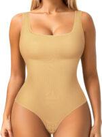 "Sculpt Your Waist with Nebility Women's Seamless Tummy Control Bodysuit"