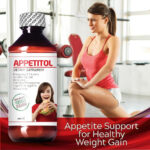 Appetitol Appetite-Weight Gain. Natural Appetite and Weight Gain Stimulant for Underweight Children Fortified with Vitamins B1,B2,B3,B5,B6,B12,Folic Acid , Iron, Zinc, Flax Seed Oil. ( 8 Fl Oz)