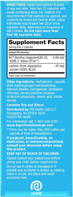 Probiotics + Lactase Digestive Enzymes for Digestive Health, Daily Probiotics for Women Men Occasional Bloating, Lactose Breakdown, Minor Abdominal Discomfort, Immune Support, 96Ct