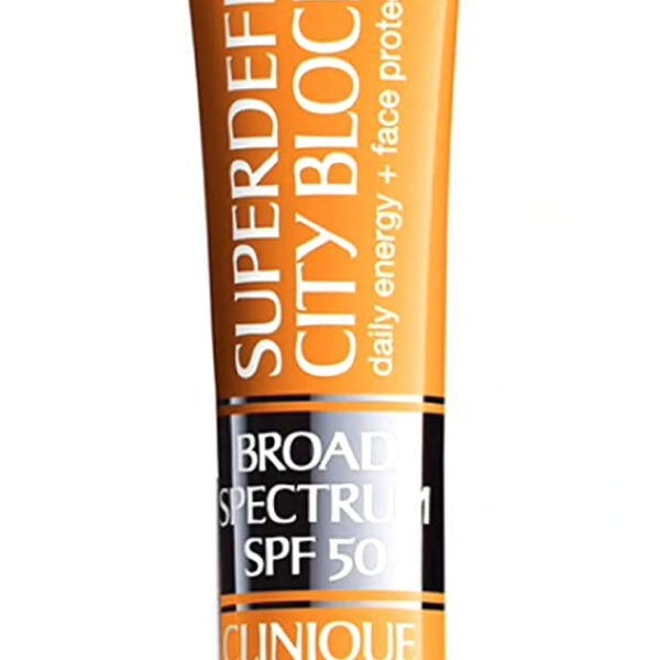 Clinique Superdefense City Block Daily Energy + Face & Skin Sun Protection with a Hint of Tint • Broad Spectrum SPF 50 • 1.4 Fl Oz. / 40 Ml