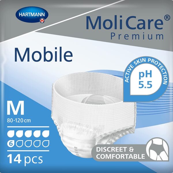 Molicare Premium Mobile Underwear, Medium, Pack/14