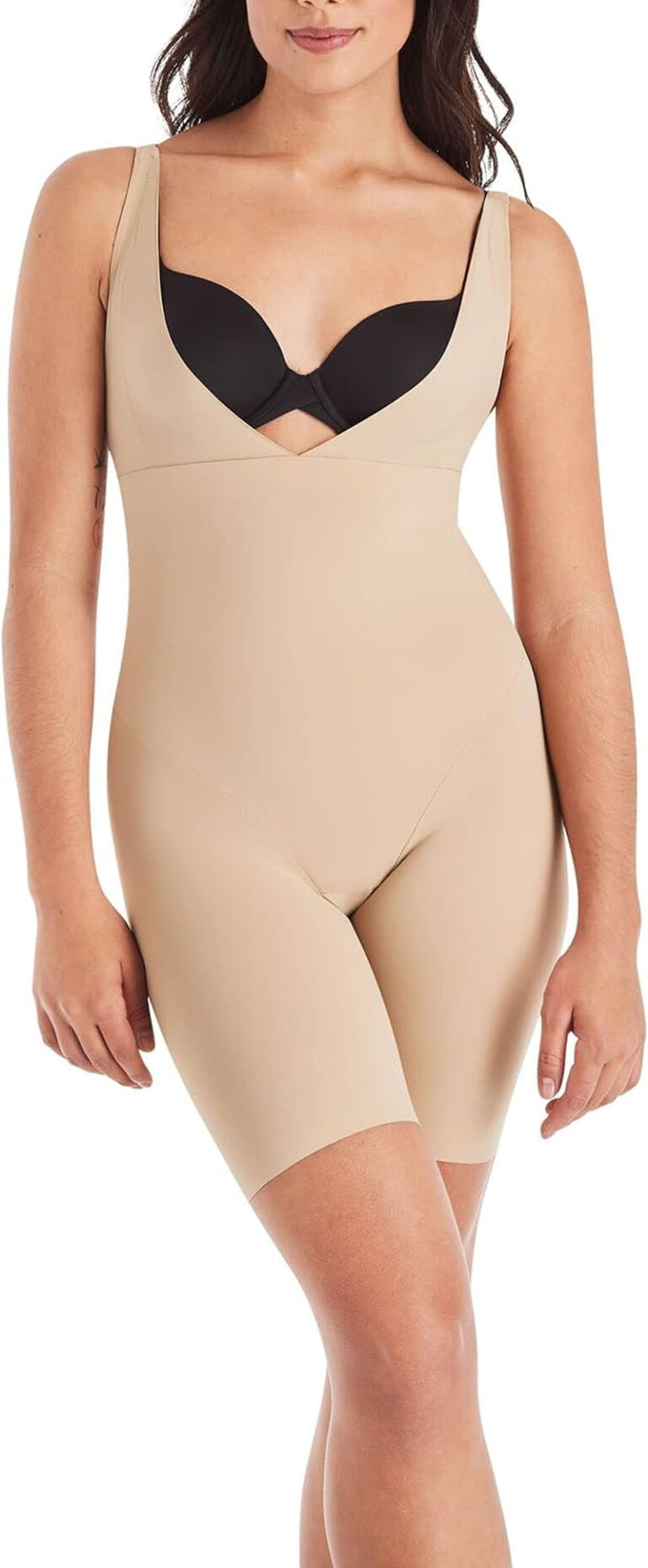 "Ultimate Body Transformation: Maidenform Women's Open-Bust Body Shaper - Sculpt Your Figure with Firm Control Shapewear"