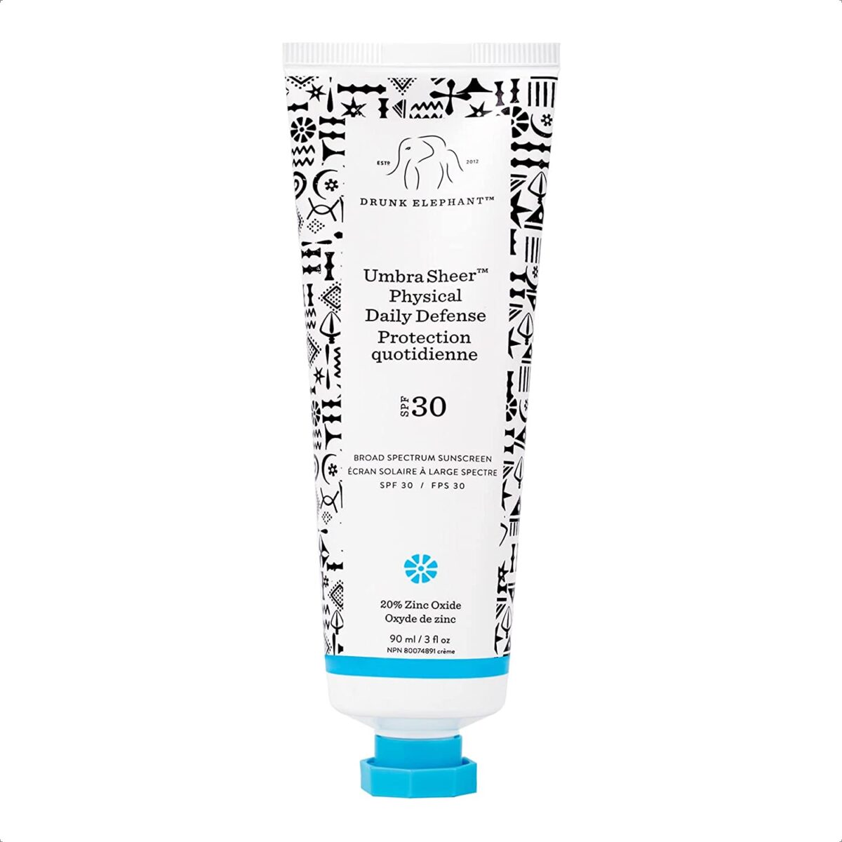 Drunk Elephant Umbra Sheer Daily Defense - Broad Spectrum SPF 30 Sunscreen with Marula Oil (90 Ml / 3 Fl Oz)