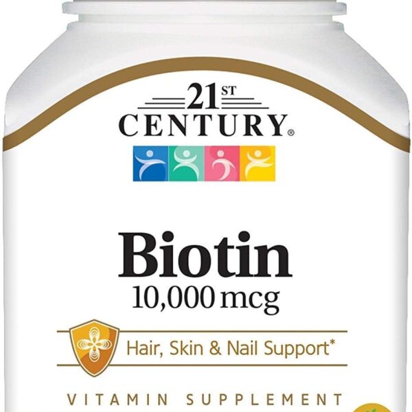 21St Century Biotin 10000 Mcg, 120 Tablets (Pack of 3)