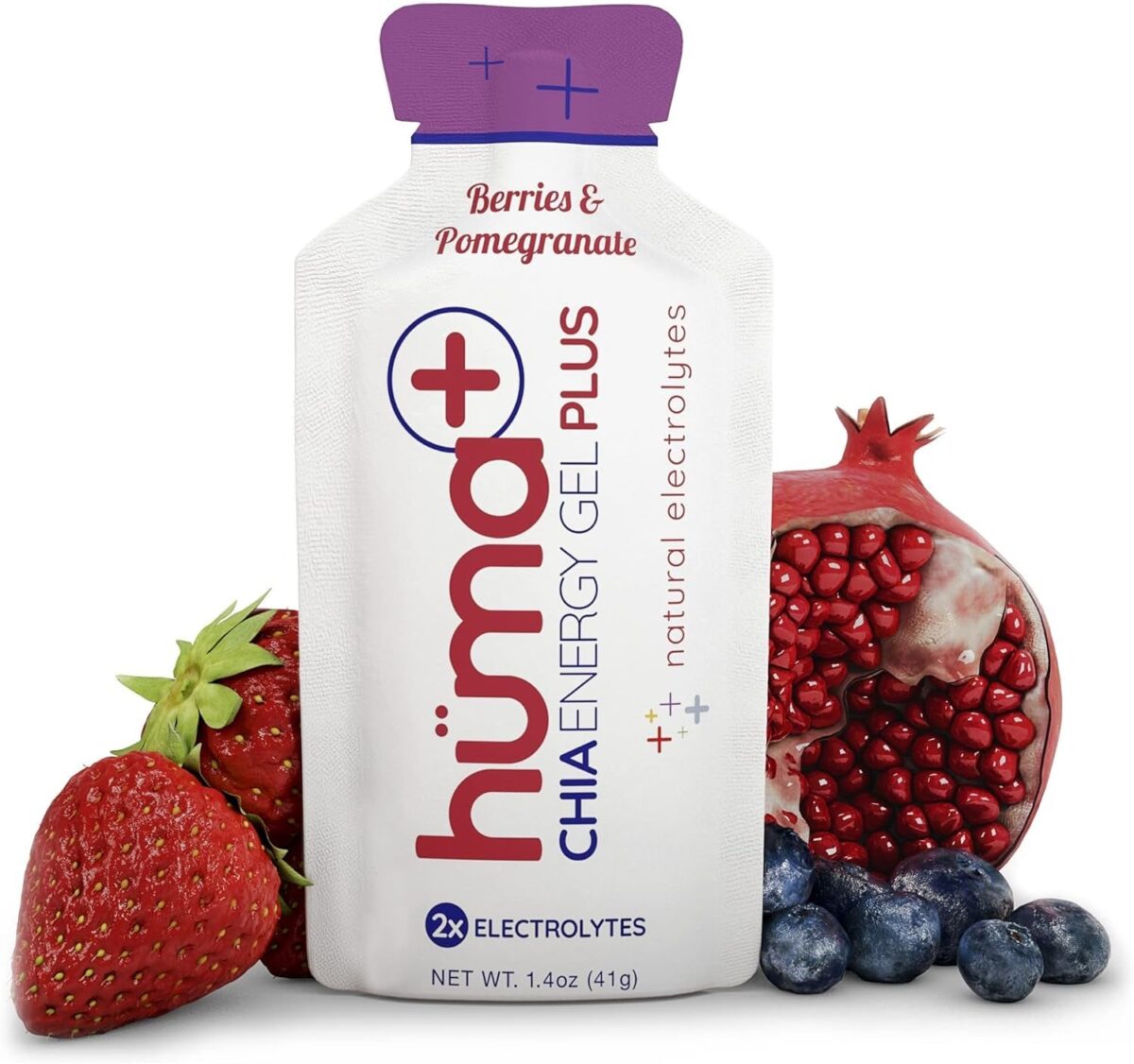 "Boost Your Performance with Huma Plus Chia Energy Gel Variety Pack - Enhanced Electrolytes, Gentle on the Stomach, and Packed with Real Food Energy (Includes 8 Original and 4 Plus Gels)"